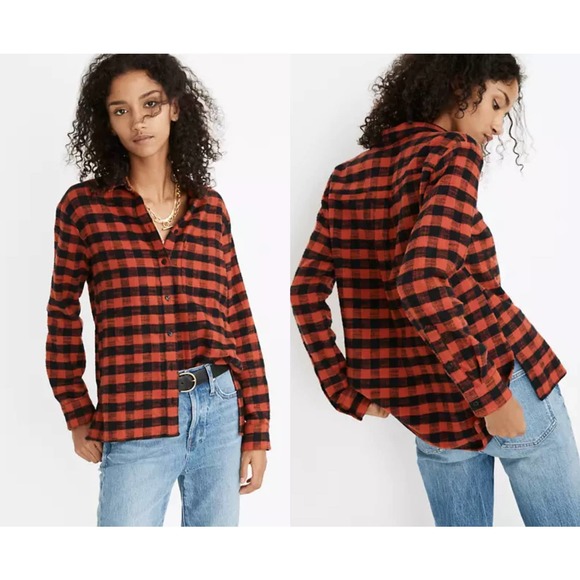 Madewell Tops - Madewell Flannel Oversized Ex-Boyfriend Shirt